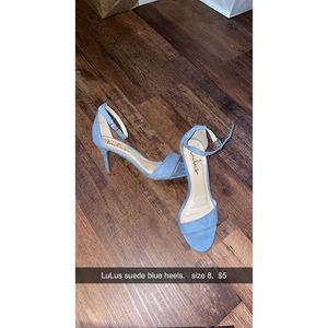Lulus blue suede heels